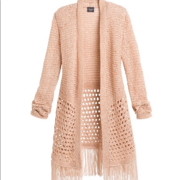 Chico’s Travelers Fringe Sweater NWT - Picture 1 of 6